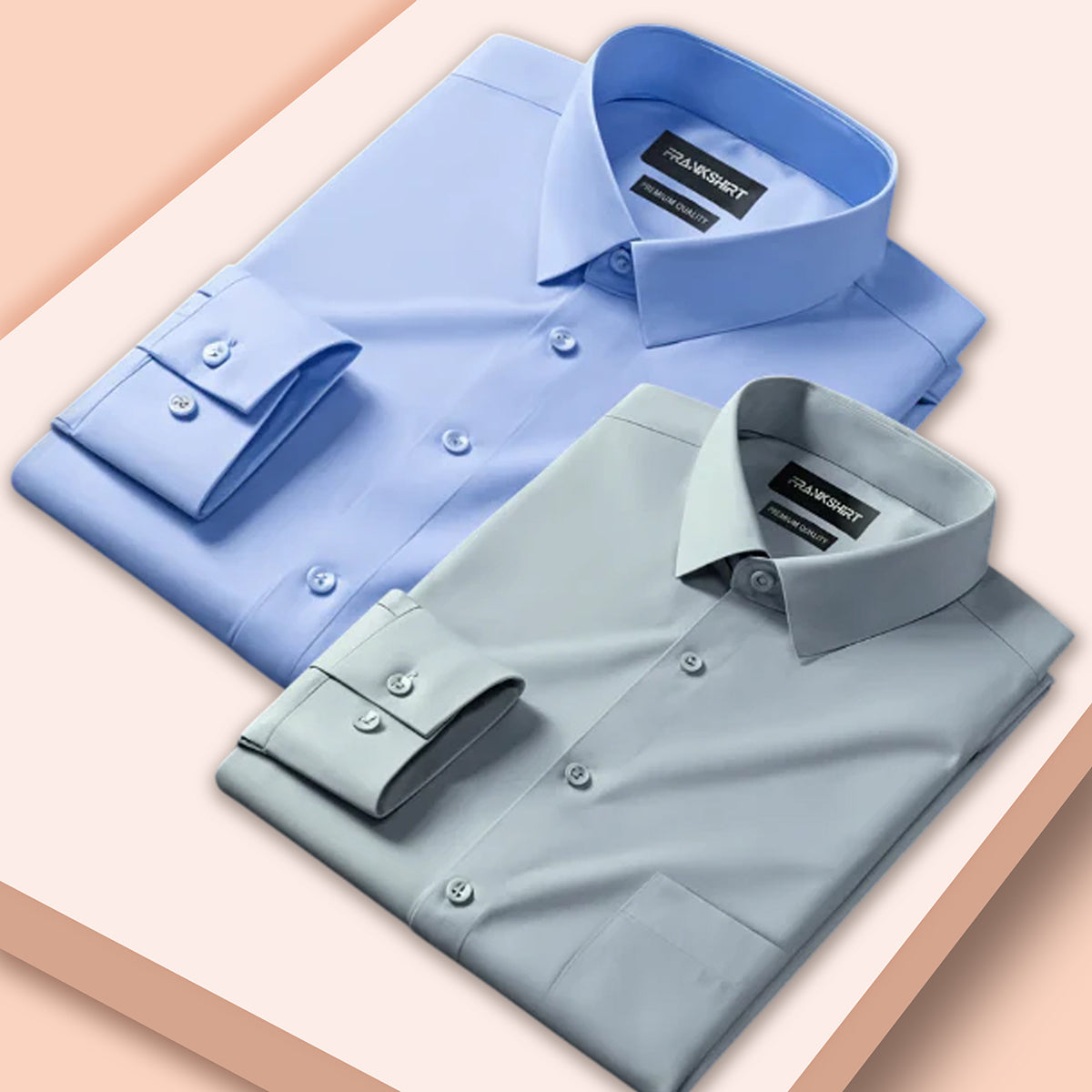 Pack of 2 Premium Cotton Shirt for Man (Sky Blue and Pista)