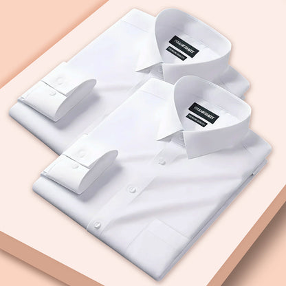 Pack of 2 Premium Cotton White Shirt for Man