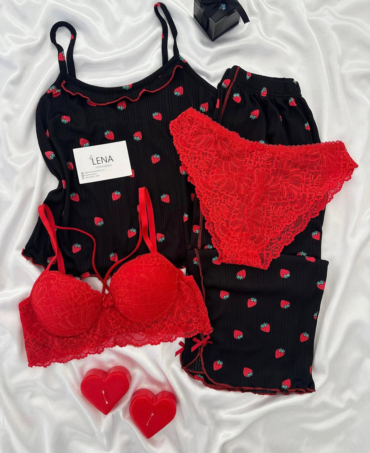 Love Night Suit & Bra Penty Set Combo for Women's